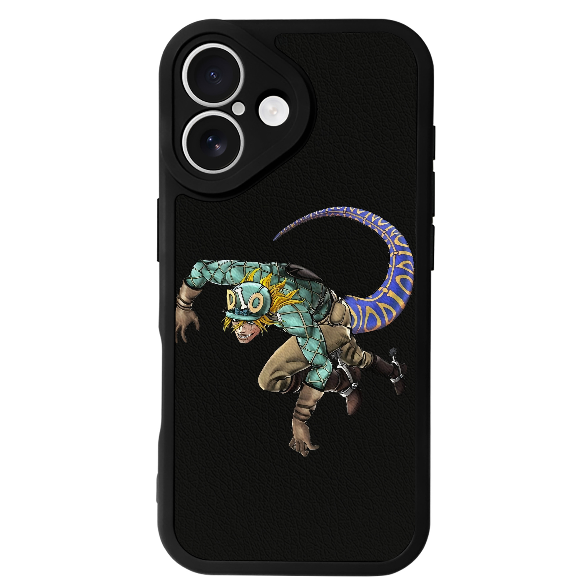 （画像用） ジョジョの奇妙な冒険 ディオ?ブランドー JoJo's Bizarre Adventure Dio Brando 【iPhone 16シリーズ対応】シリコンスマホケース（レザー調） 材質：シリコン